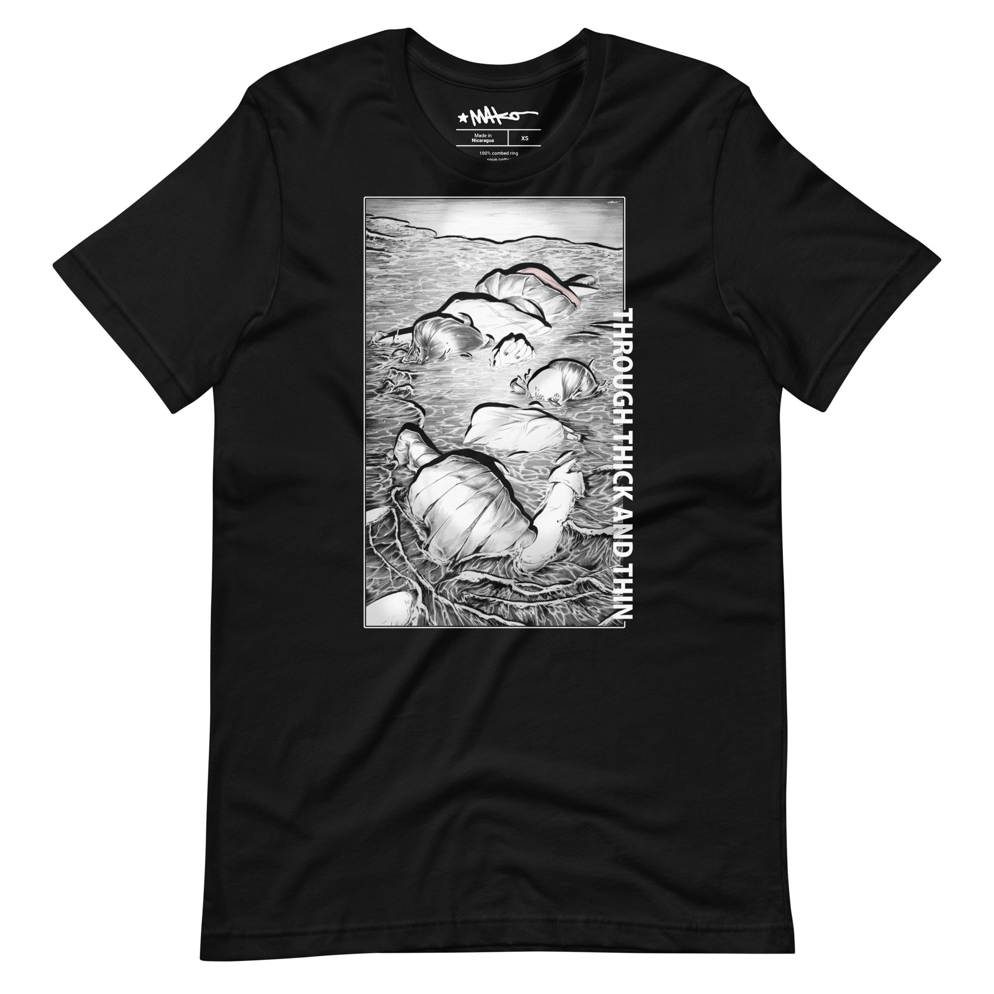 THROUGH THICK AND THIN Unisex t-shirt