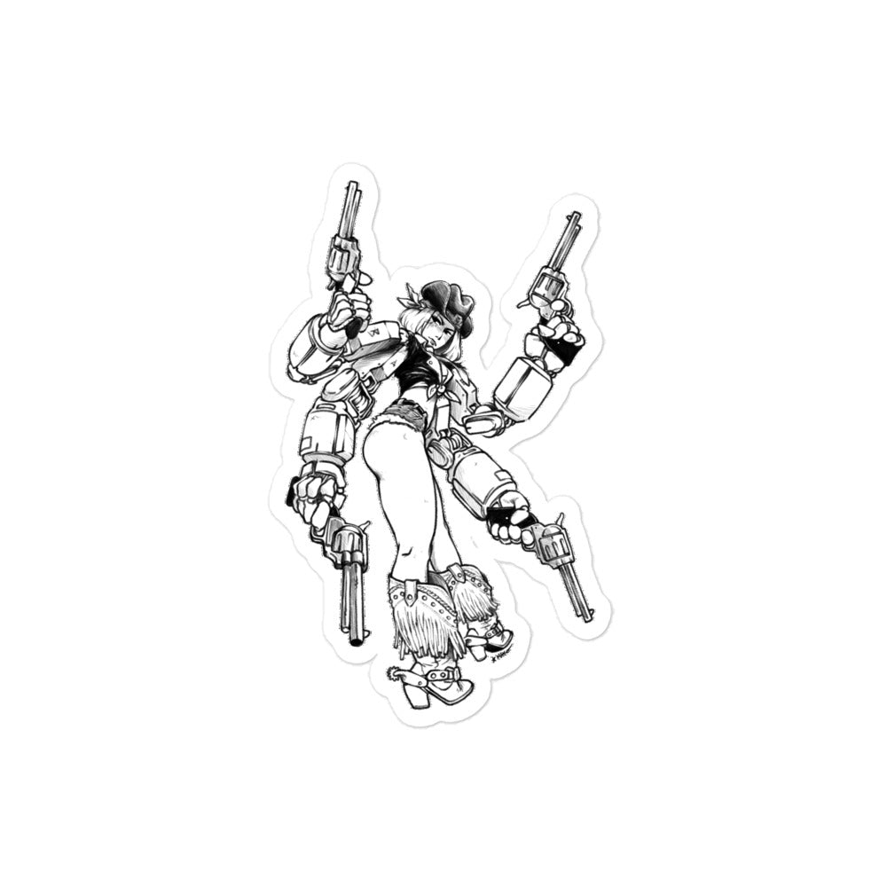 ROBO-COWGIRL stickers